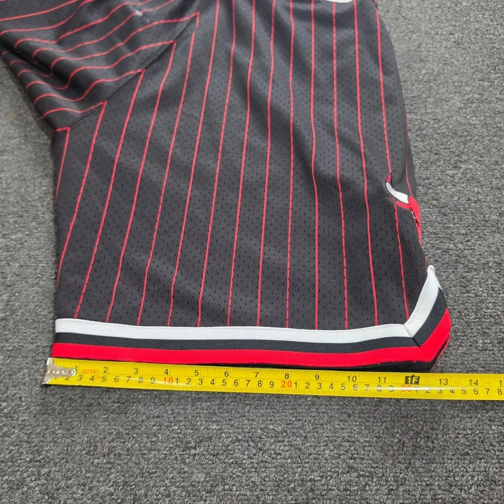 Chicago Bulls Mitchell & Ness Basketball Shorts Mens Large Pinstripe 1996-97 NBA
